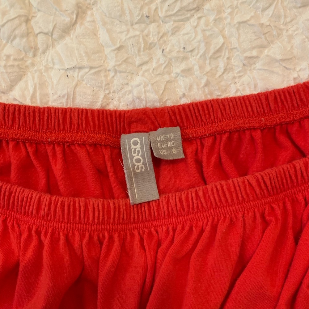 ASOS RED OFF THE SHOULDER DRESS - Picture 2 of 2